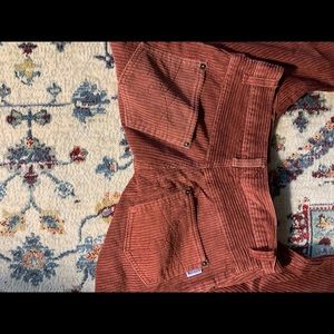 Red corduroy pants